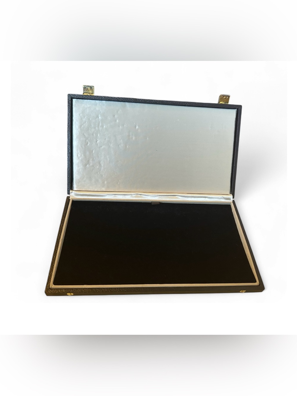 Vintage Black Jewelry Presentation Display Storage Case 14 3/4” x 8 1/4” x 1”